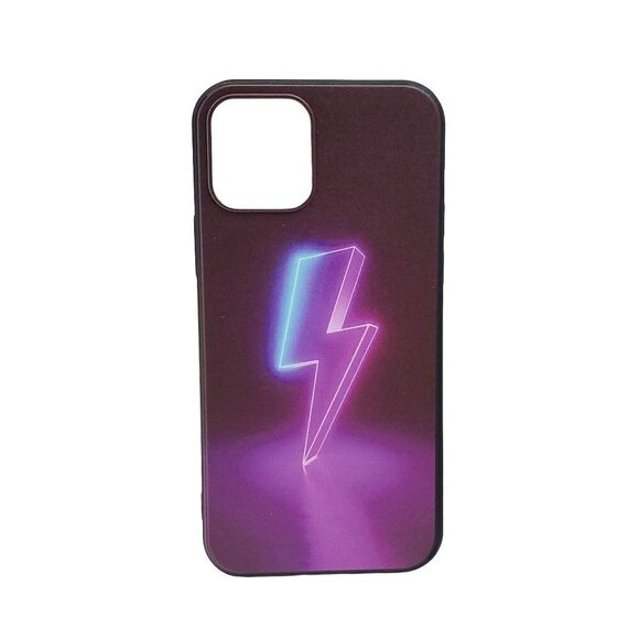 Purple Lightning iphone 12 / 12 pro Phone Case - Picture 1 of 1